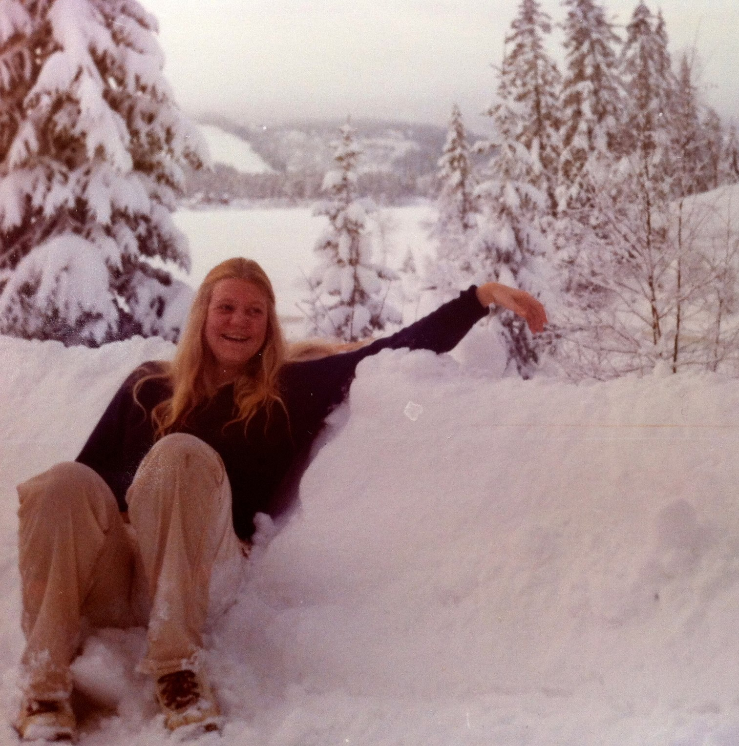 Karen in snow 1975
